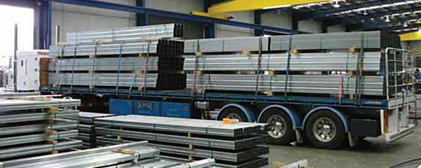 Cable Trunking Product in the trailer truck